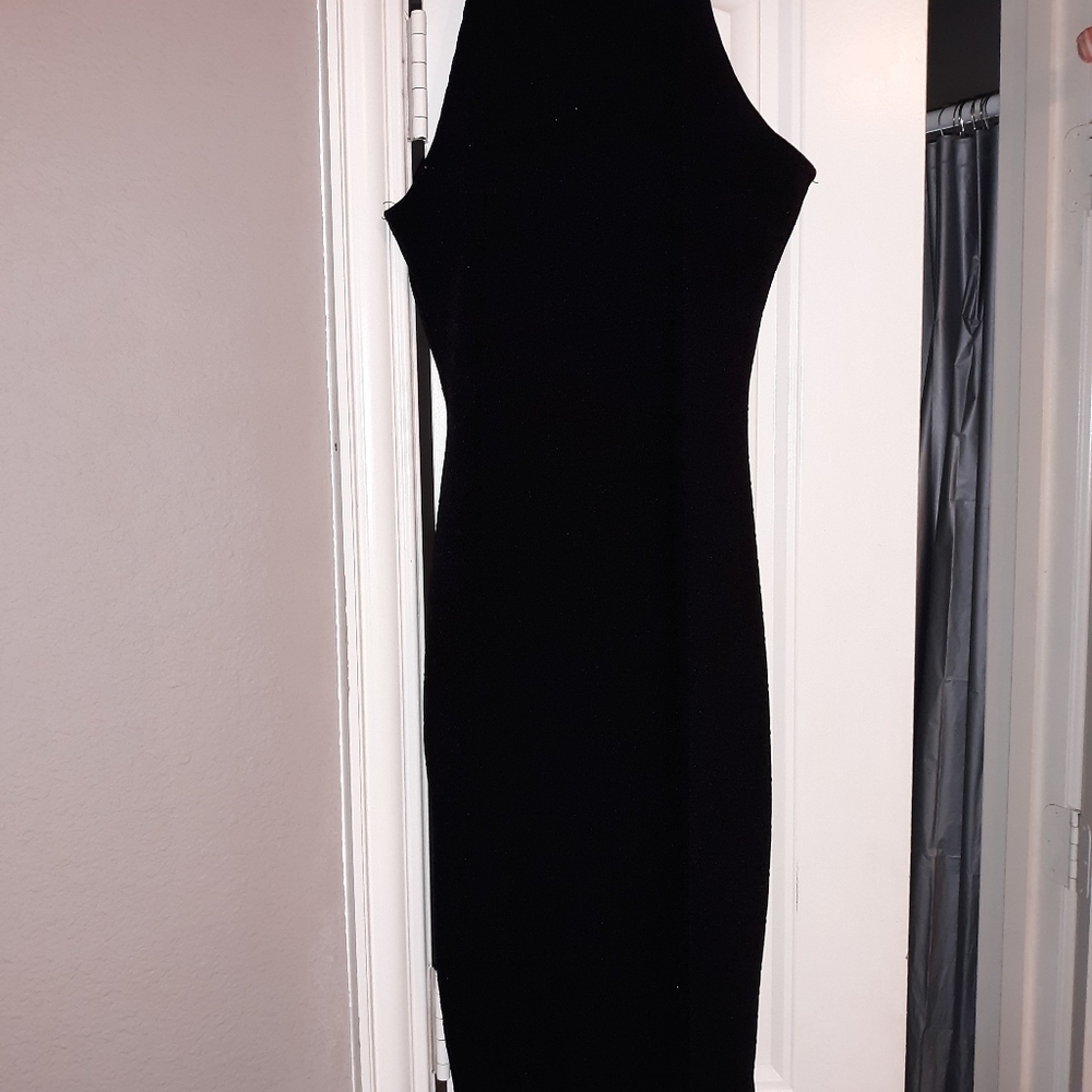 Black and a White fitted halter dresses. Super sexy!!